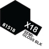 TAMIYA Acrylic X-18 Semi Gloss Black 10ml